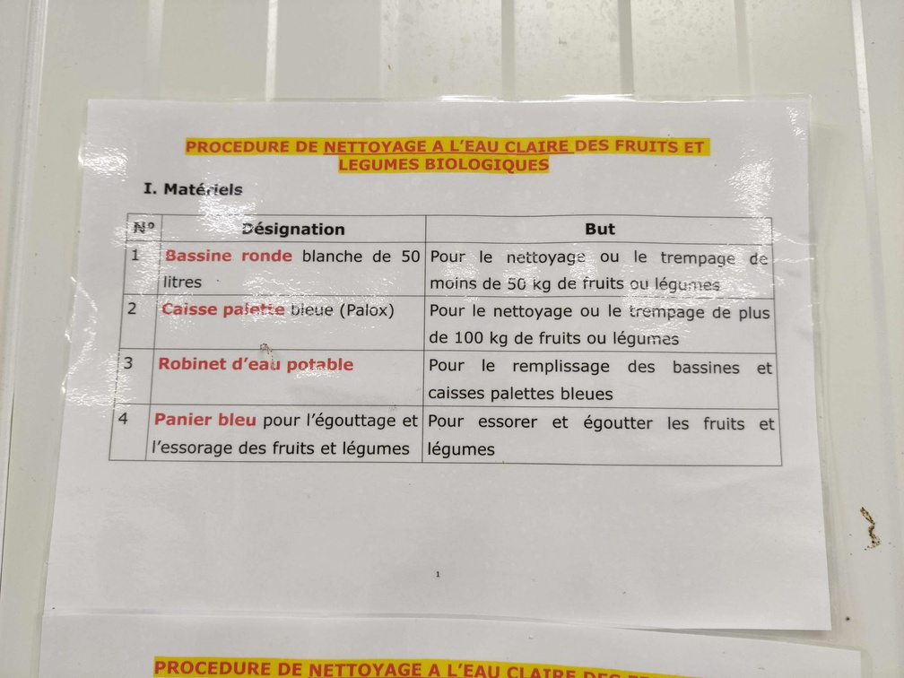 procedures Hygiene legumerie AGRIVIVA MTP 05